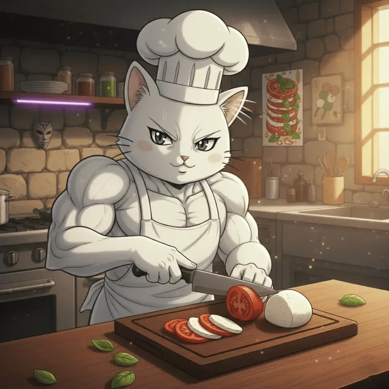 Paso 1: Lava la hoja de lechuga y sécala bien. Corta el tomate y la mozzarella en rodajas finas.