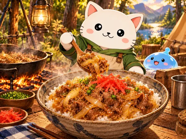 Gyūdon de wyvern (Campfire Cooking)