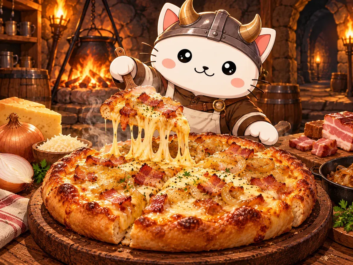 Pan pizza de cebolla (Dungeon Meshi)