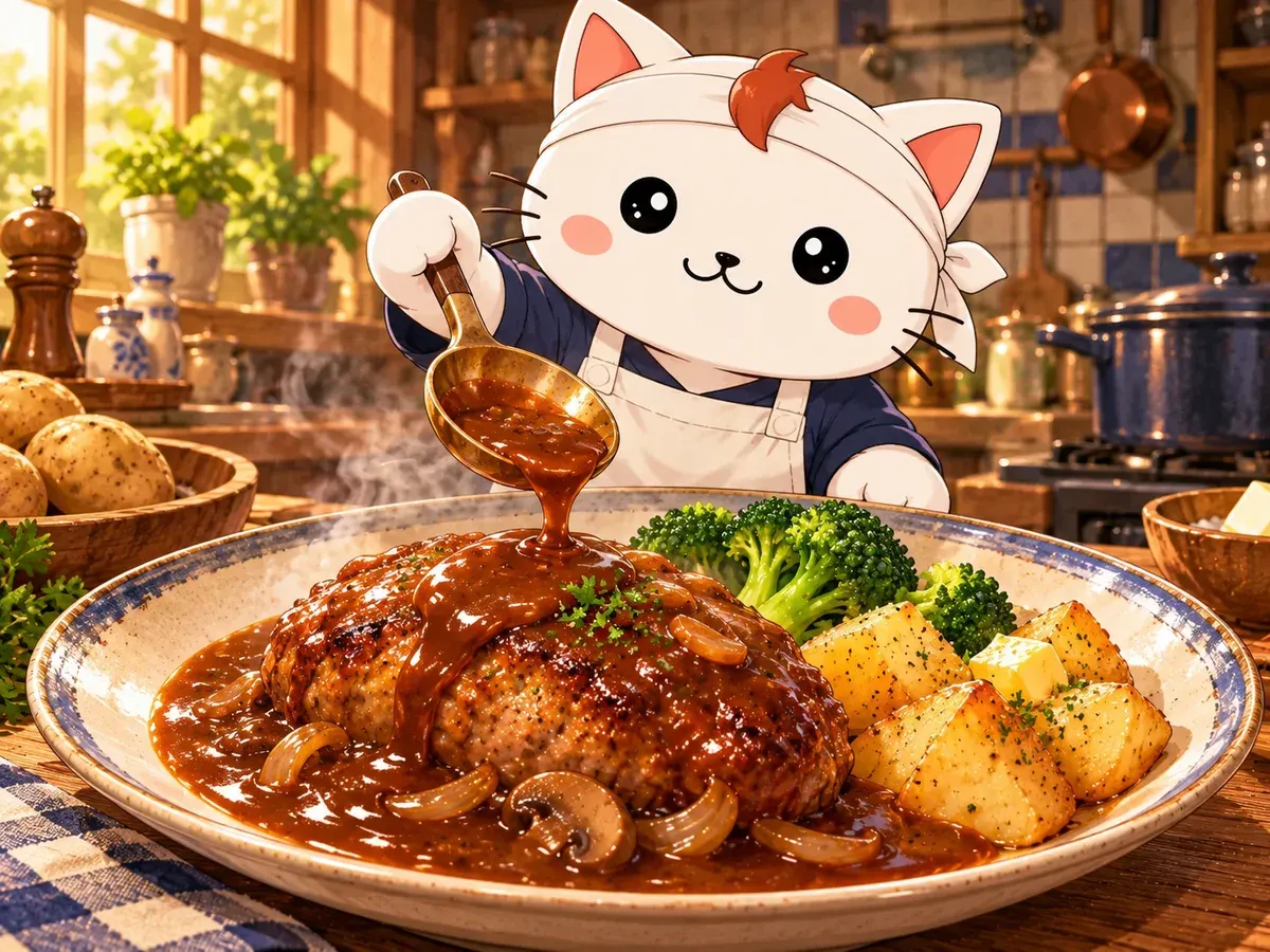Hambāgu de la mesa familiar (Emiya Gohan)