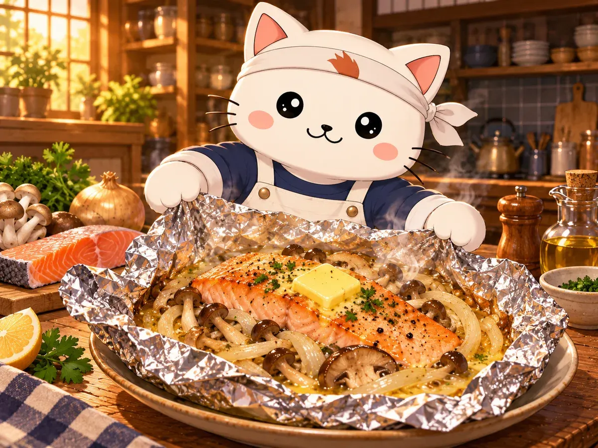 Lachs im Päckchen (Emiya Gohan)