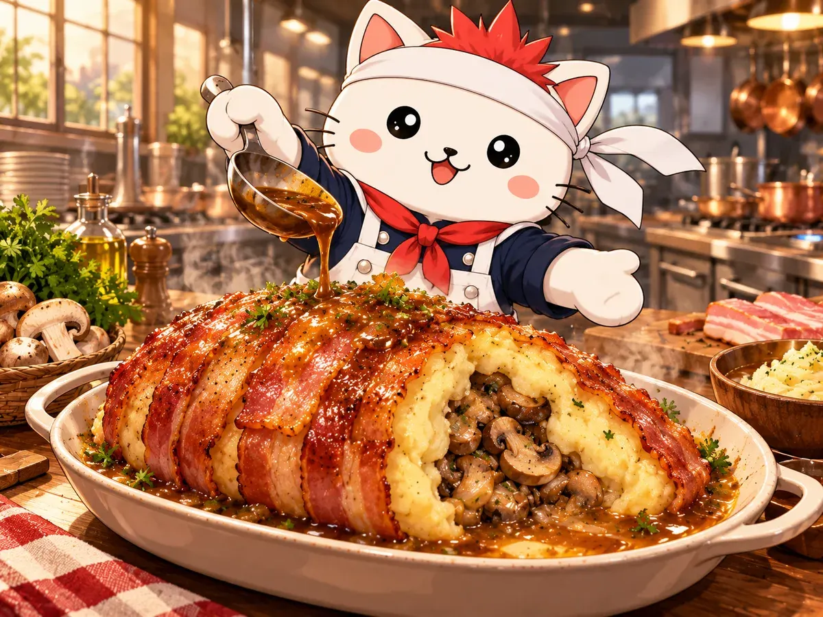 Asado de patata y bacon (Food Wars)
