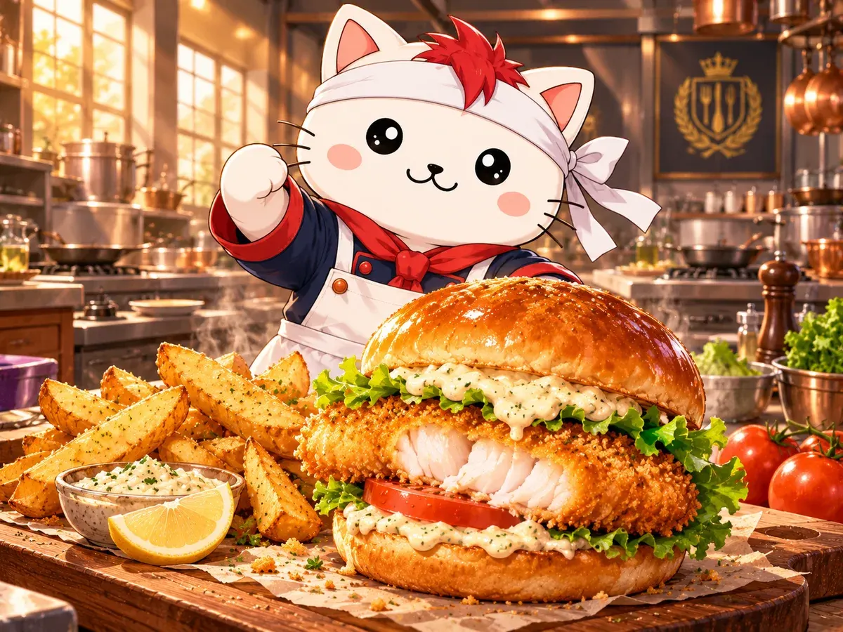 Hamburguesa de caballa (Food Wars)