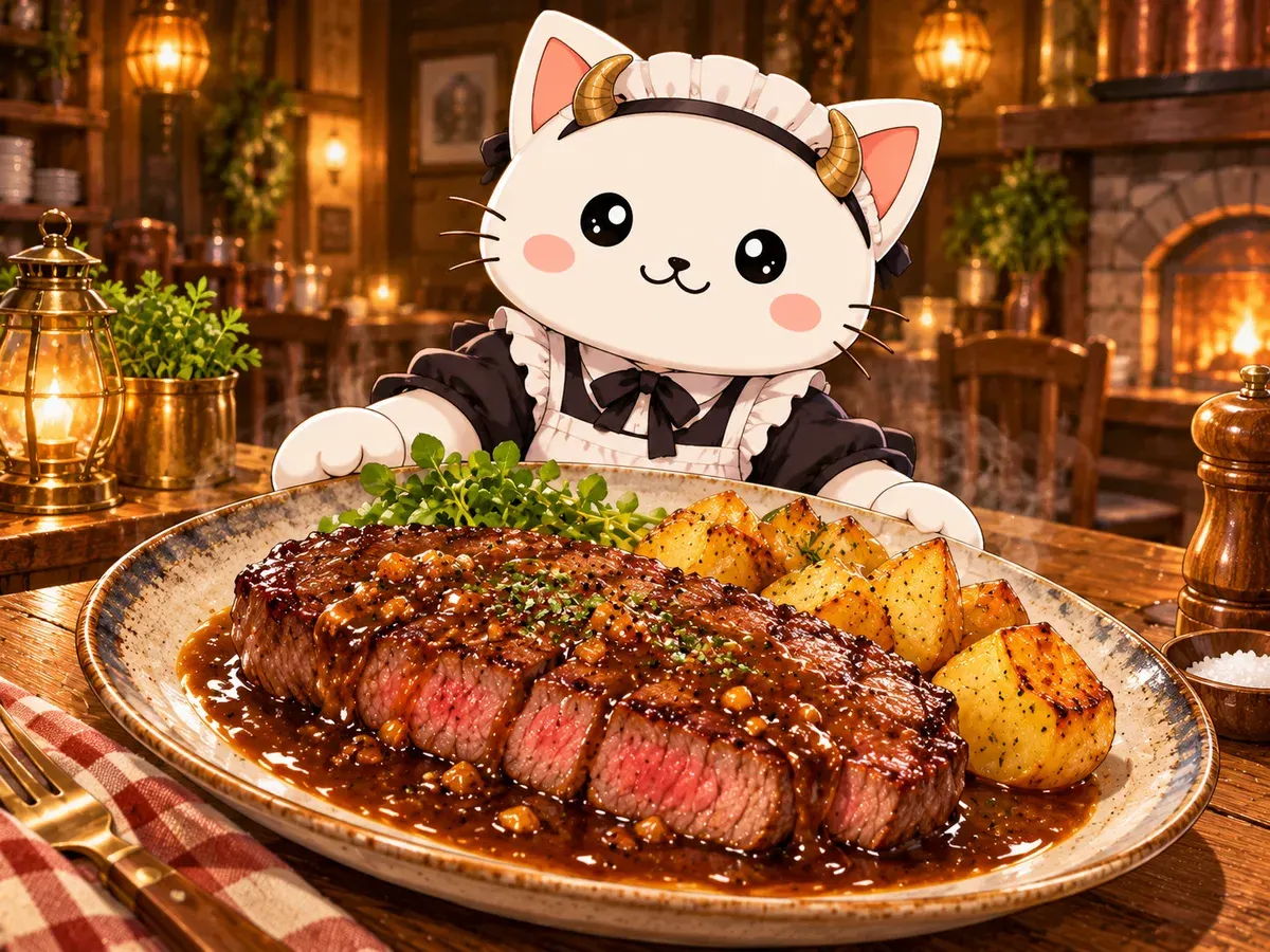 Bistec de la puerta mágica (Restaurant to Another World)
