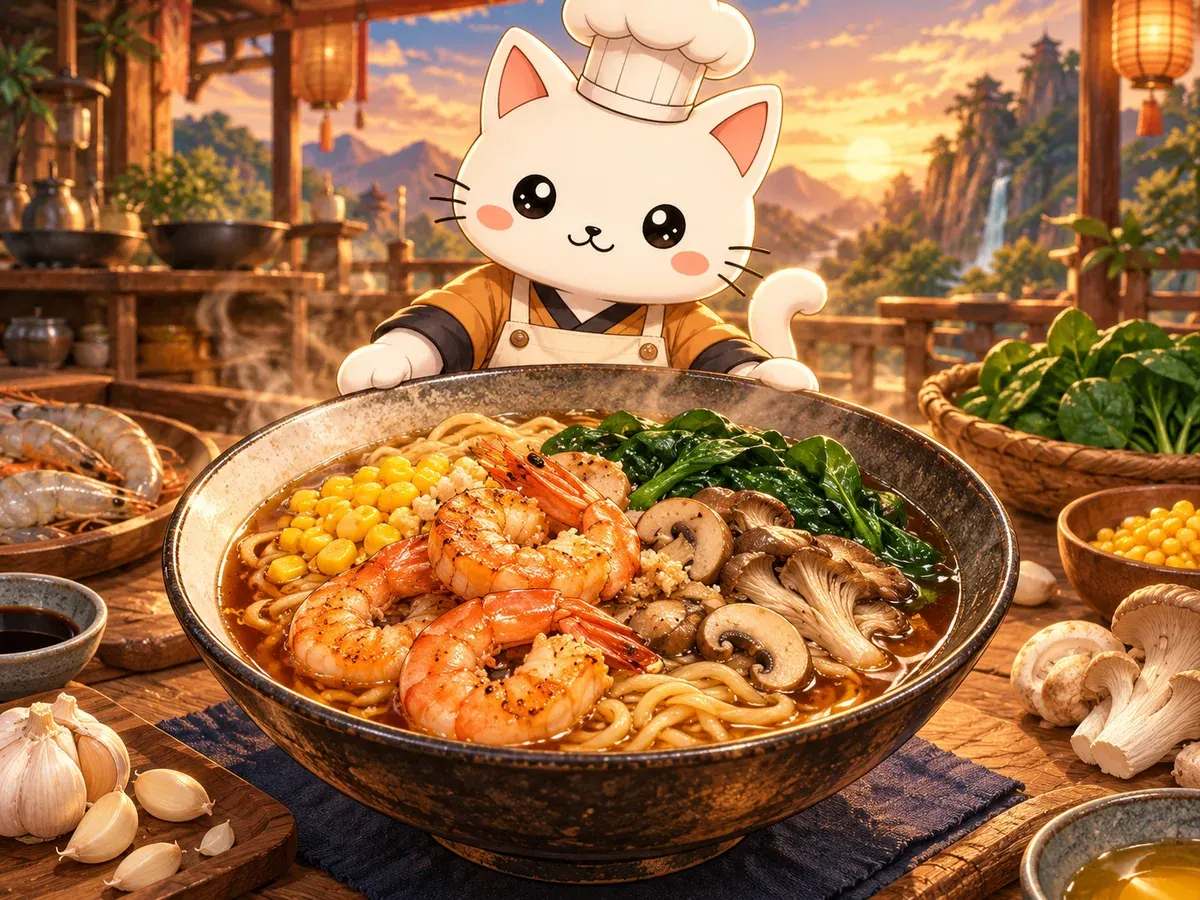 Ramen de gambas de Goku (Dragon Ball)