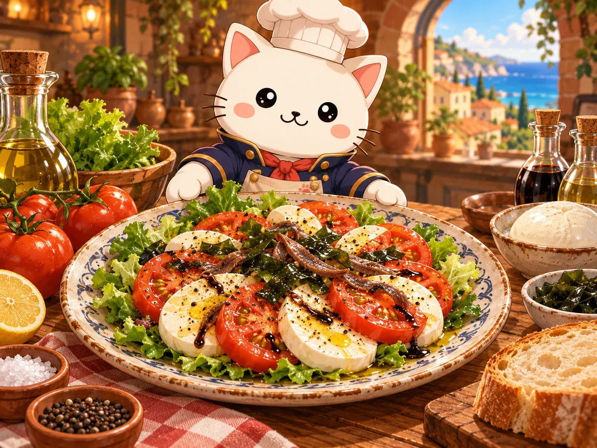 Ensalada caprese de Tonio (JoJo)