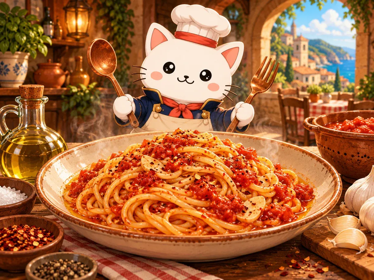 Spaghetti alla puttanesca de Tonio (JoJo)
