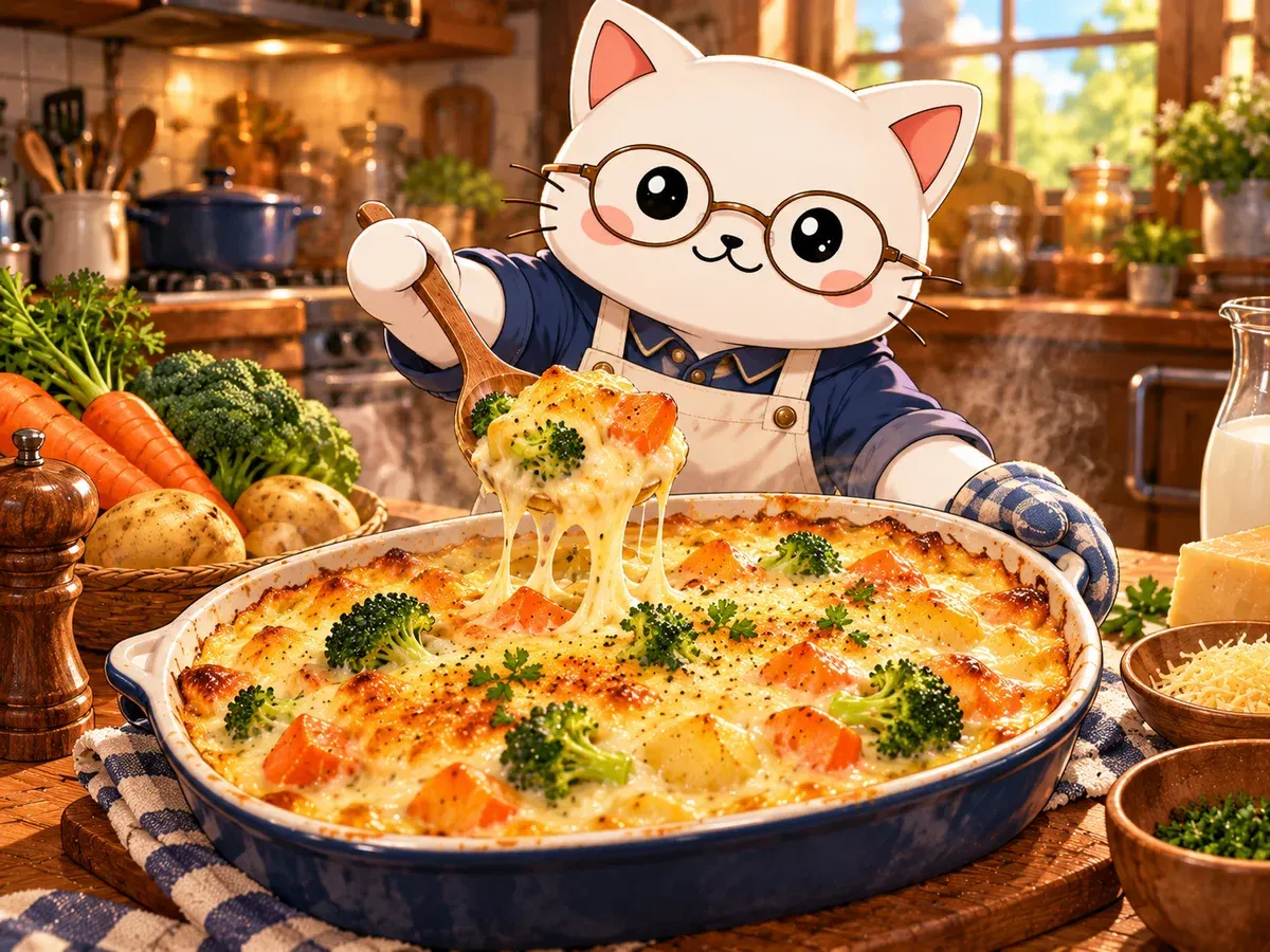 Gratinado de verduras (Sweetness & Lightning)