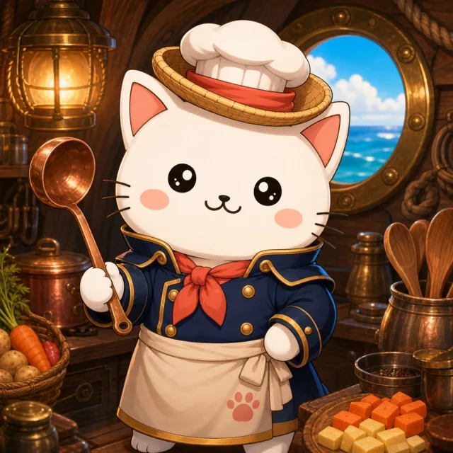 Kai con el traje Chef de alta mar
