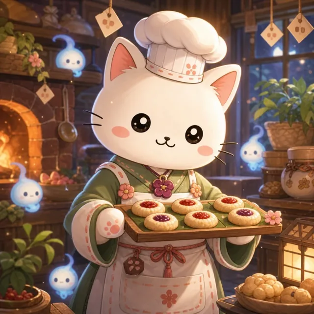 Kai con el traje Repostero espiritual